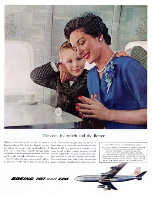 Boeing 707 and 720. Holiday magazine, September 1958.