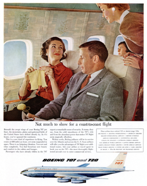 Boeing 707 and 720. Holiday magazine, November 1958.