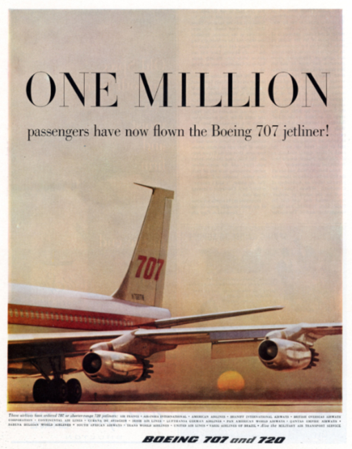 Boeing 707 and 720. Holiday magazine, November 1959.