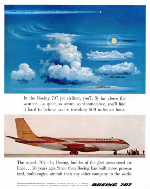 Boeing 707. Holiday magazine, December 1957.