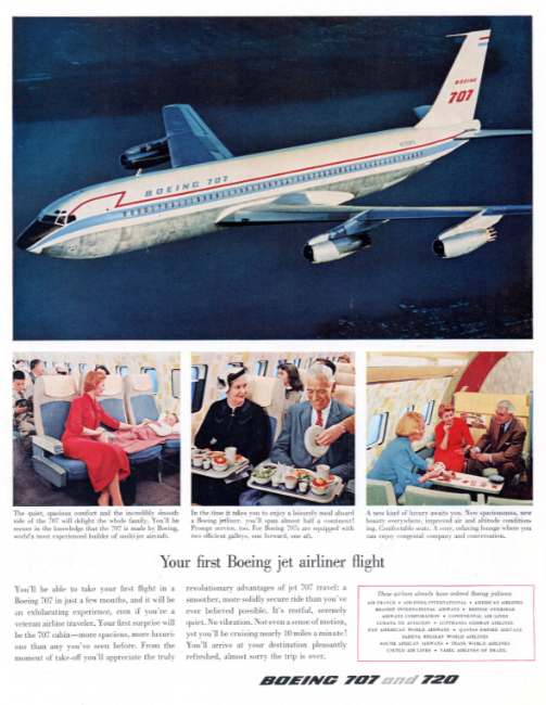 Boeing 707 and 720. Holiday magazine, August 1958.
