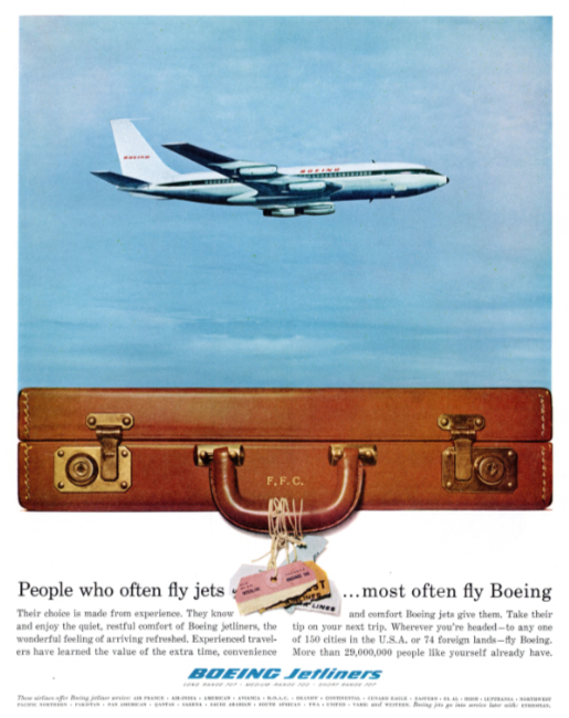 Boeing Jetliners. Holiday magazine, November 1962.