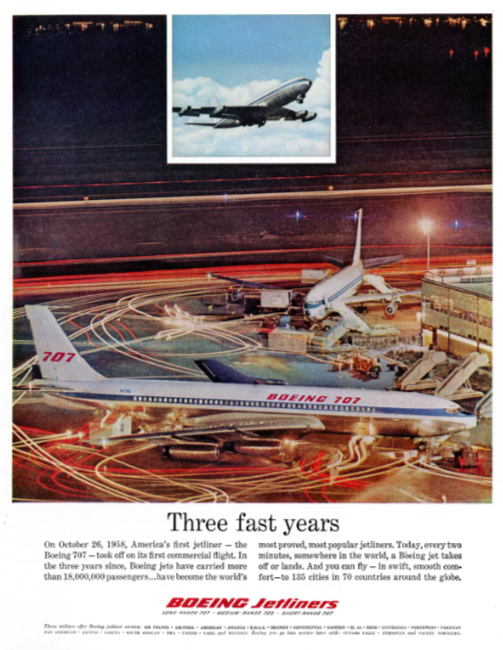 Boeing Jetliners. Holiday magazine, November 1961.