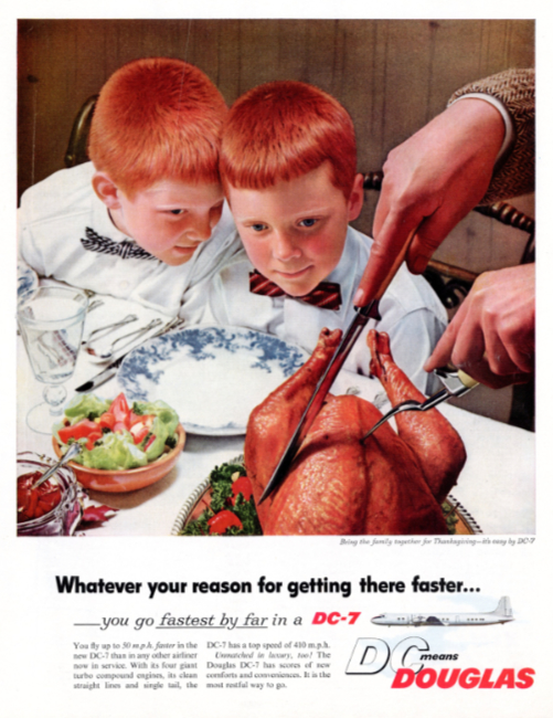 Douglas DC-7. Holiday magazine, November 1955.