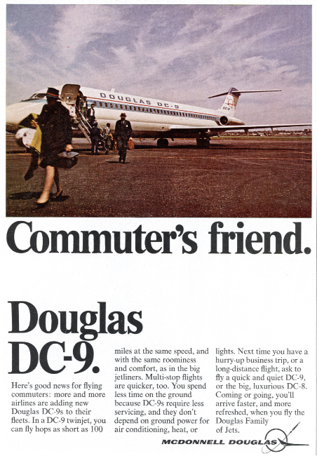 Douglas DC-9. Holiday magazine, February 1968.