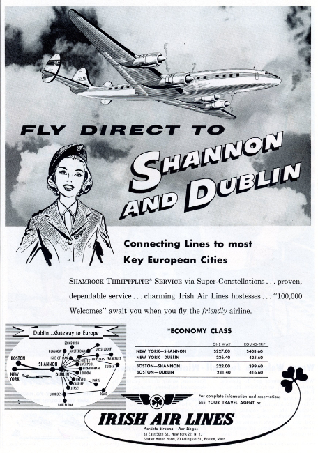 Irish Air Lines. Holiday magazine, November 1958.