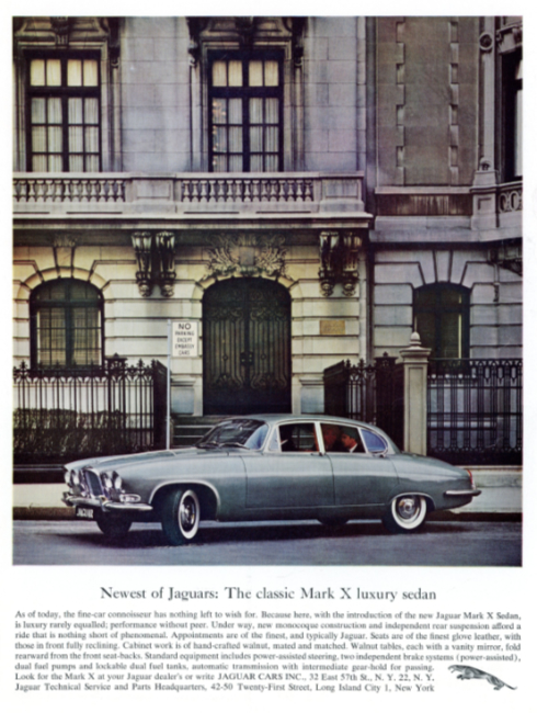 Jaguar Mark X. Holiday magazine, June 1962.