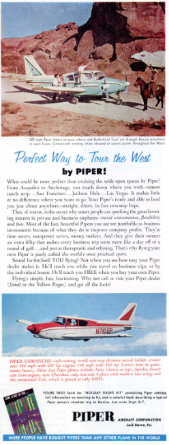 iper Aircraft. Holiday magazine, July 1961.