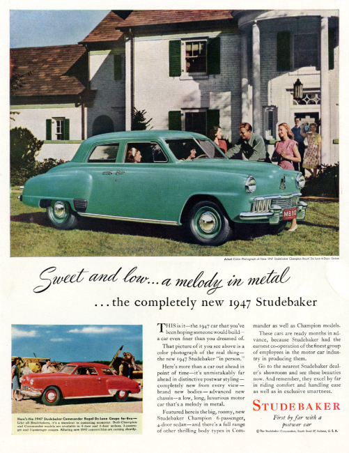 Studebaker. Life magazine, July 8, 1946.
