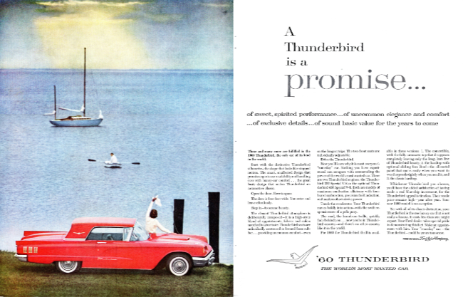 Thunderbird. Holiday magazine, May 1960.
