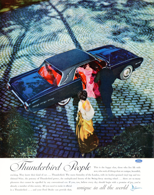 Thunderbird. Holiday magazine, May 1962.