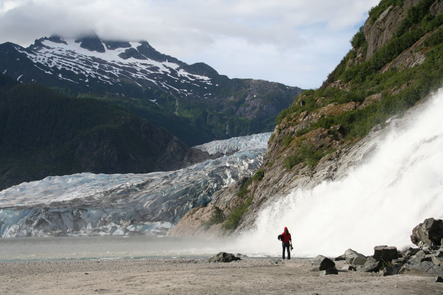 Nugget Falls and the Mendenhall Glacier, Juneau, Alaska