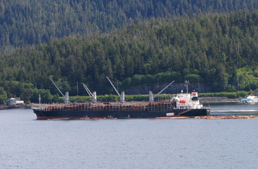 Raw log export at Ketchikan, Alaska