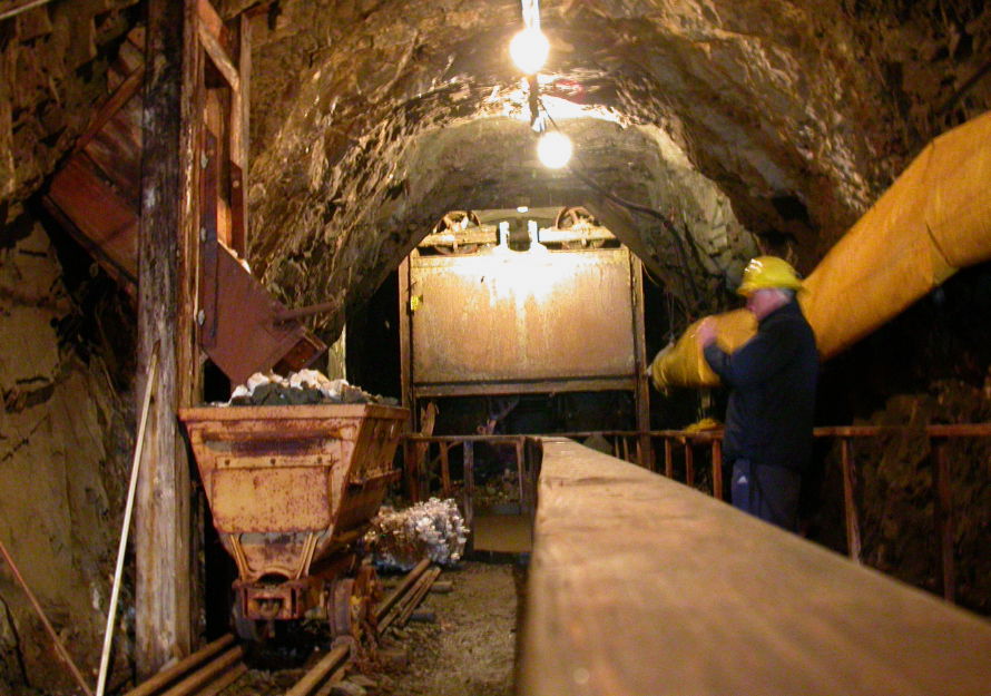 Underground at the Alaska-Juneau Mine, Alaska