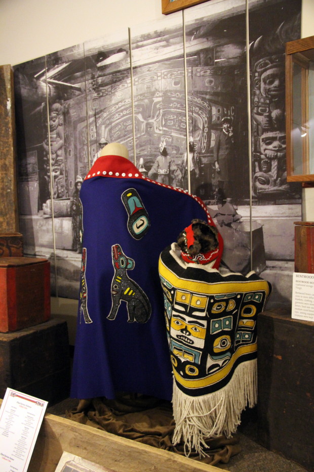 Chilkat blankets at the Sheldon Museum in Haines, Alaska