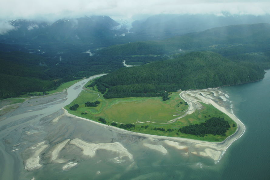 Aerial view of Lynn Canal, Alaska