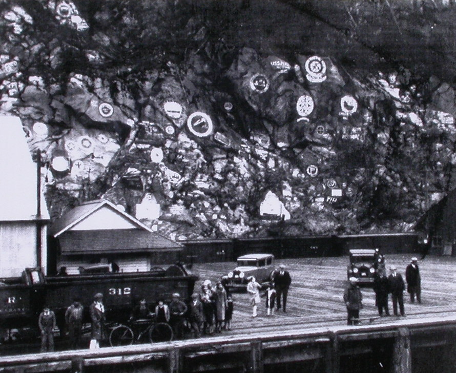 A 1930s view of Moore's Wharf at Skagway, Alaska