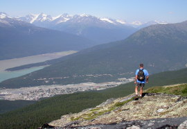 Alpine hiking above Skagway, Alaska
