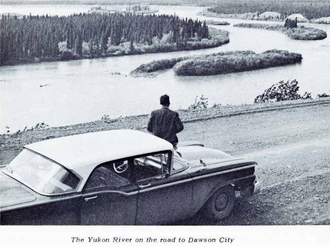 The Yukon River on the road to Dawson City, 1960