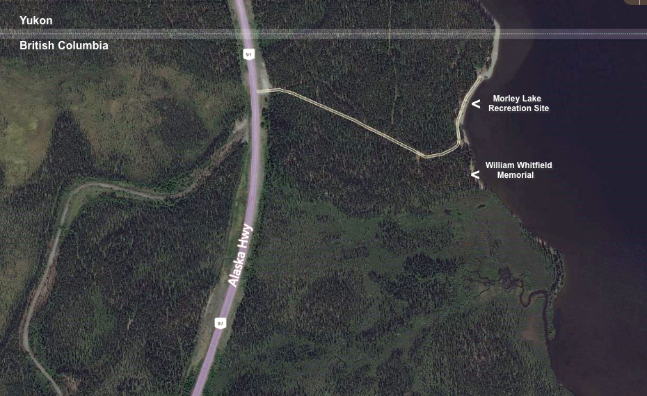 William Whitfield Memorial, Morley Lake, Alaska Highway