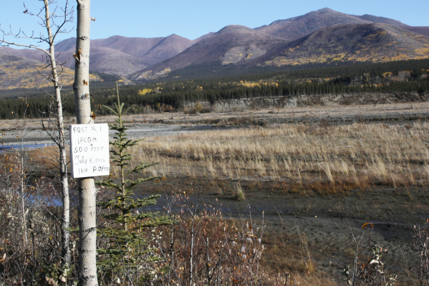 Km 3.4 of the Old Alaska Highway along the Kluane River on September 26, 2026.