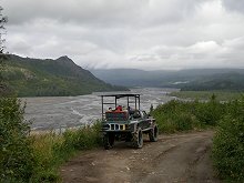 Our first view of the West Fork of the Chulitna River