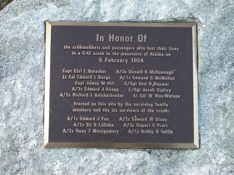 c47 plane crash memorial in Alaska