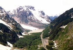 Aerial view of BC's Bear Glacier in 1985