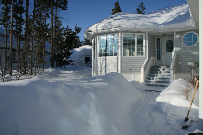 Dealing with deep snow in Whitehorse