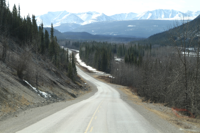 The Alaska Highway in April