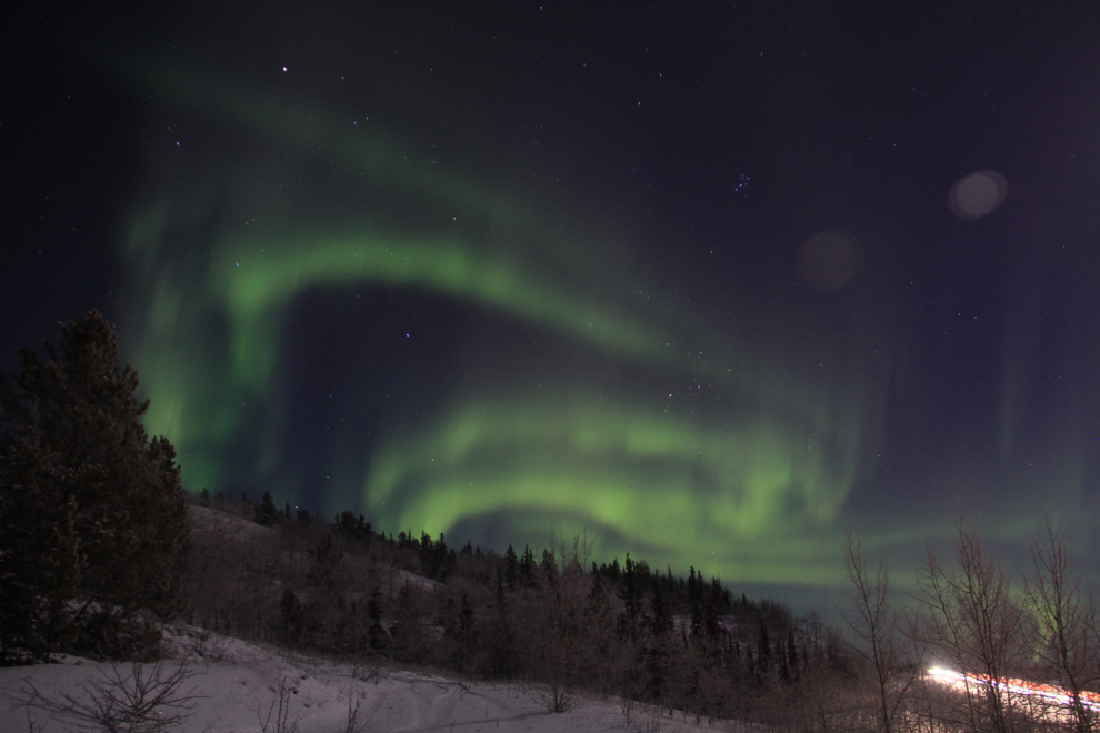 The aurora borealis in the Yukon