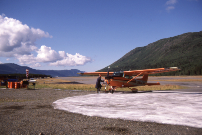 Cessna 172 Whisky Delta Mike at Revelstoke, BC, on June 6, 1984.