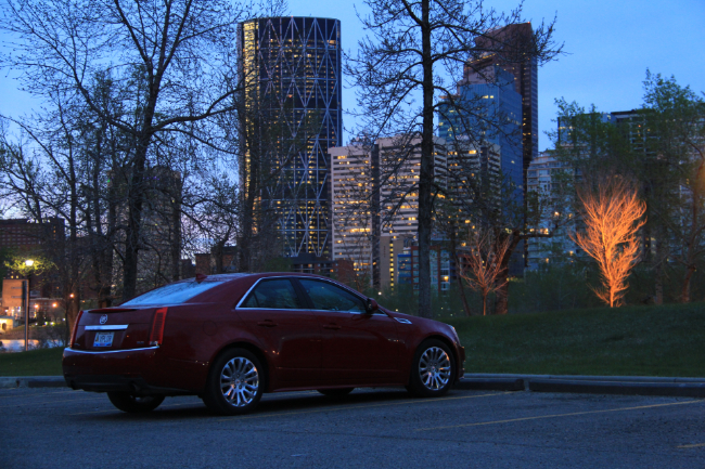 My new Cadillac in downtown Calgary at dawn