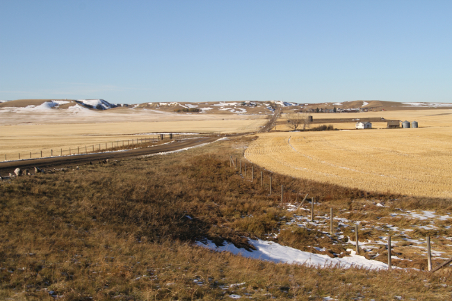 Exploring backroads around Drumheller, Alberta