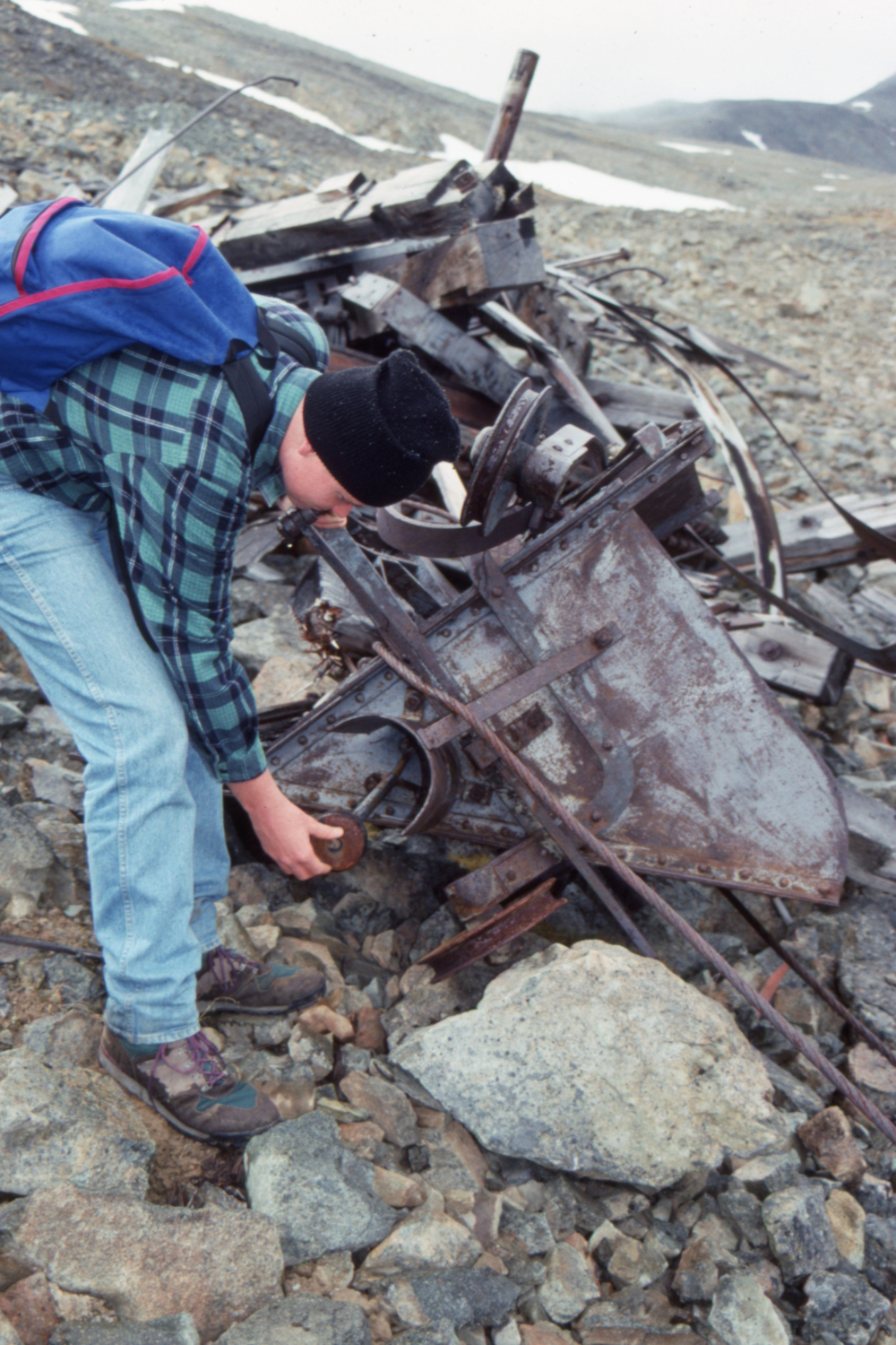 Aerial tramway wreckage at the Mountain Hero Mine.