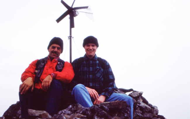 Murray Lundberg and Simon Hutton on the summit of Montana Mountain, Yukon