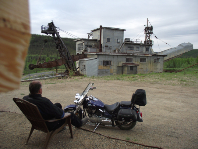 On my motorcycle at Chicken, Alaska