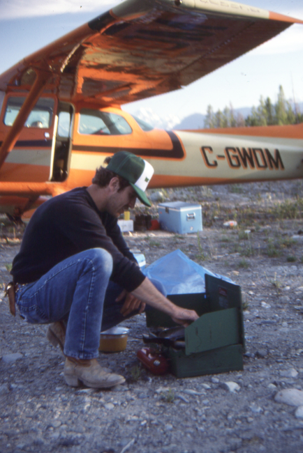 Camping with Whisky Delta Mike at Tatla Lake, BC, on July 2, 1987.