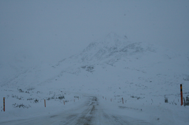 The White Pass summit on a particularly dreary November day