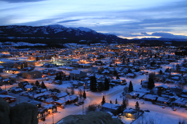 Whitehorse in a December morning