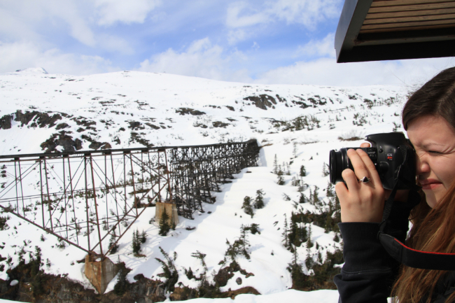 On the White Pass & Yukon Route railway