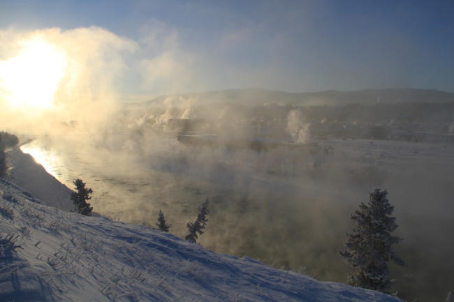 Downtown Whitehorse at -36C
