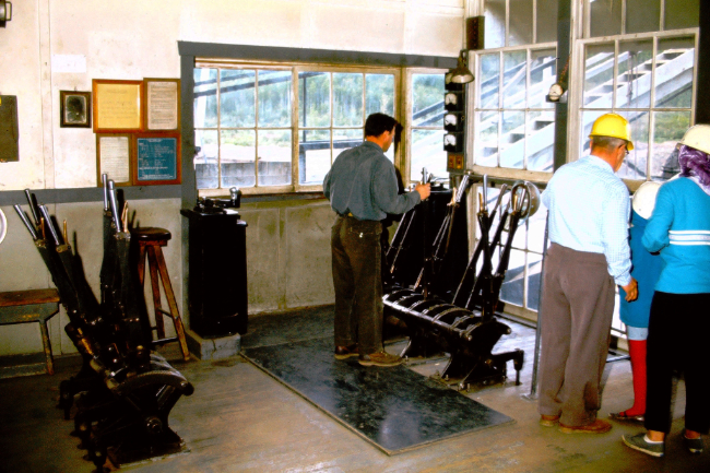 An operating gold dredge in the Klondike, 1966