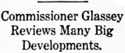 Headline: Atlin Gold Commissioner Glassey Reviews Many Big Developments, 1936.
