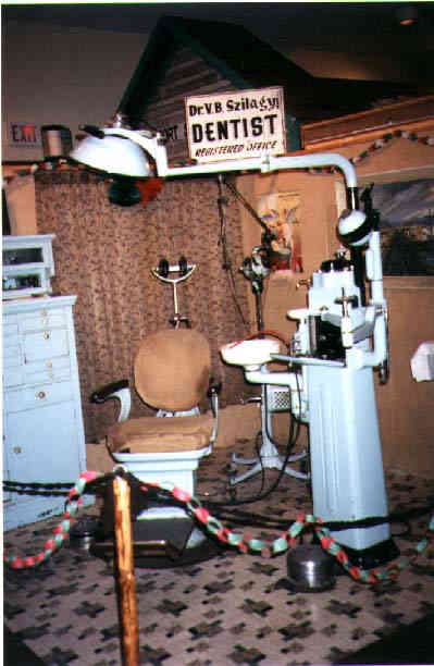 Dr. Szilagyi's dentist office display at the Fort St. John - North Peace Museum