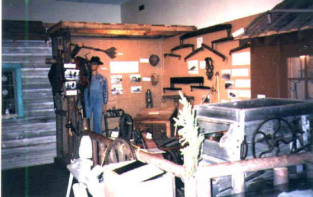 The farming equipment display at the Fort St. John - North Peace Museum