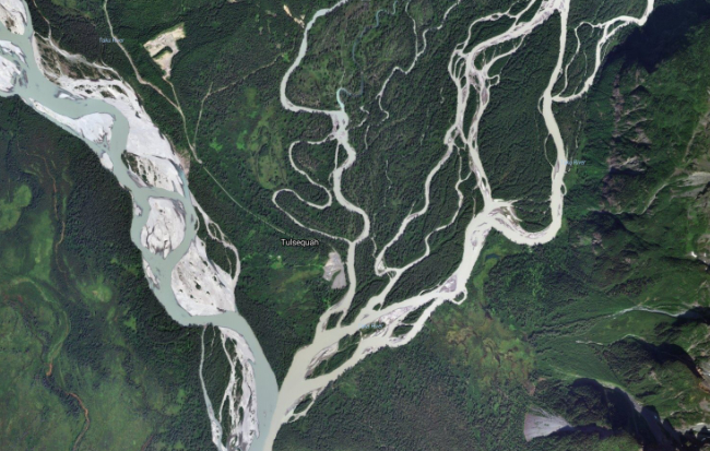 Aerial view of Tulsequah, BC