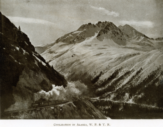 A Yukon Souvenir, 1904 - Civilization in Alaska, W. P. & Y. R.
