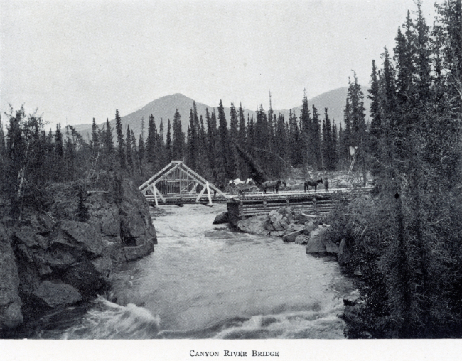 A Yukon Souvenir, 1904 - Canyon River Bridge