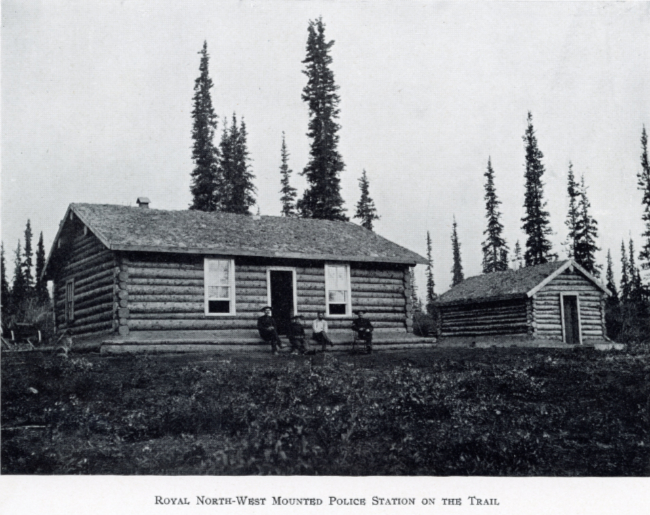A Yukon Souvenir, 1904 - Royal North-West Munted Police Station on the Trail